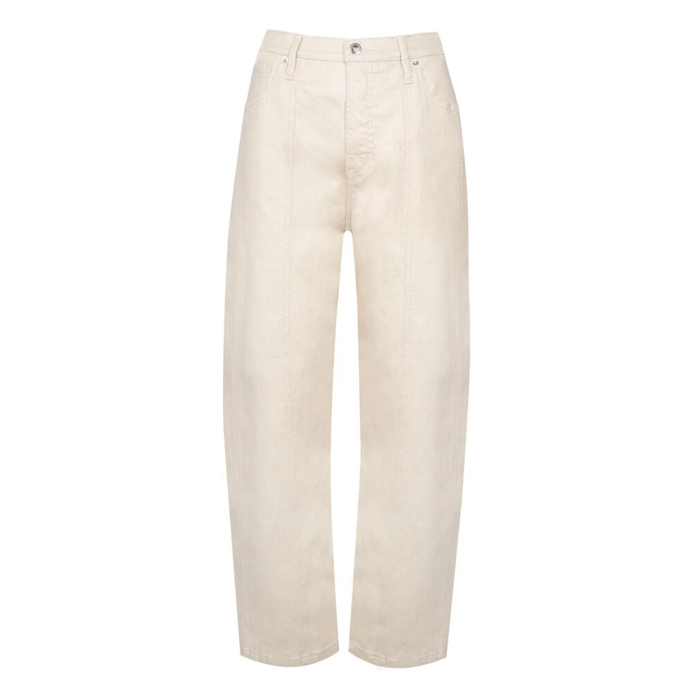 Jessica Simpson Size 14 Myrtle Barrel Leg Wide Leg Jeans Cream Off White NWT - Picture 5 of 10